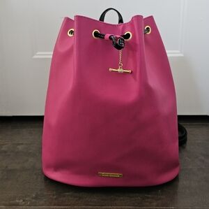 New Juicy Couture Pink Bucket Bag with Matching Cosmetic Case